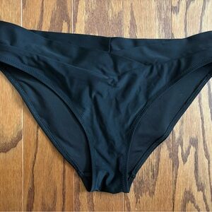 Aerie Swim Crossover Black Bikini Bottoms